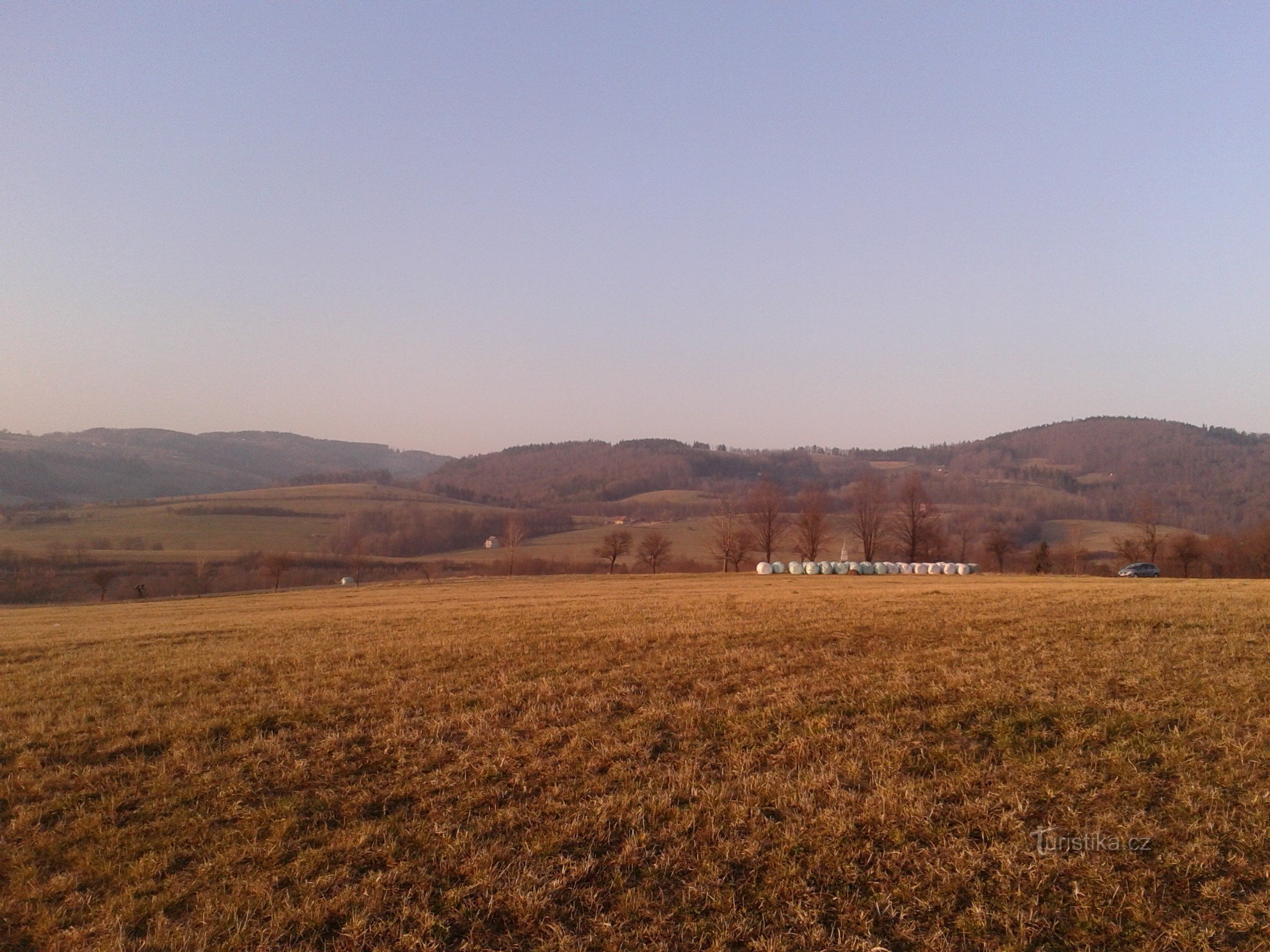 Utsikt mot Kolbeřák mellan Kozlovice och Lhotka pod Ondřejník