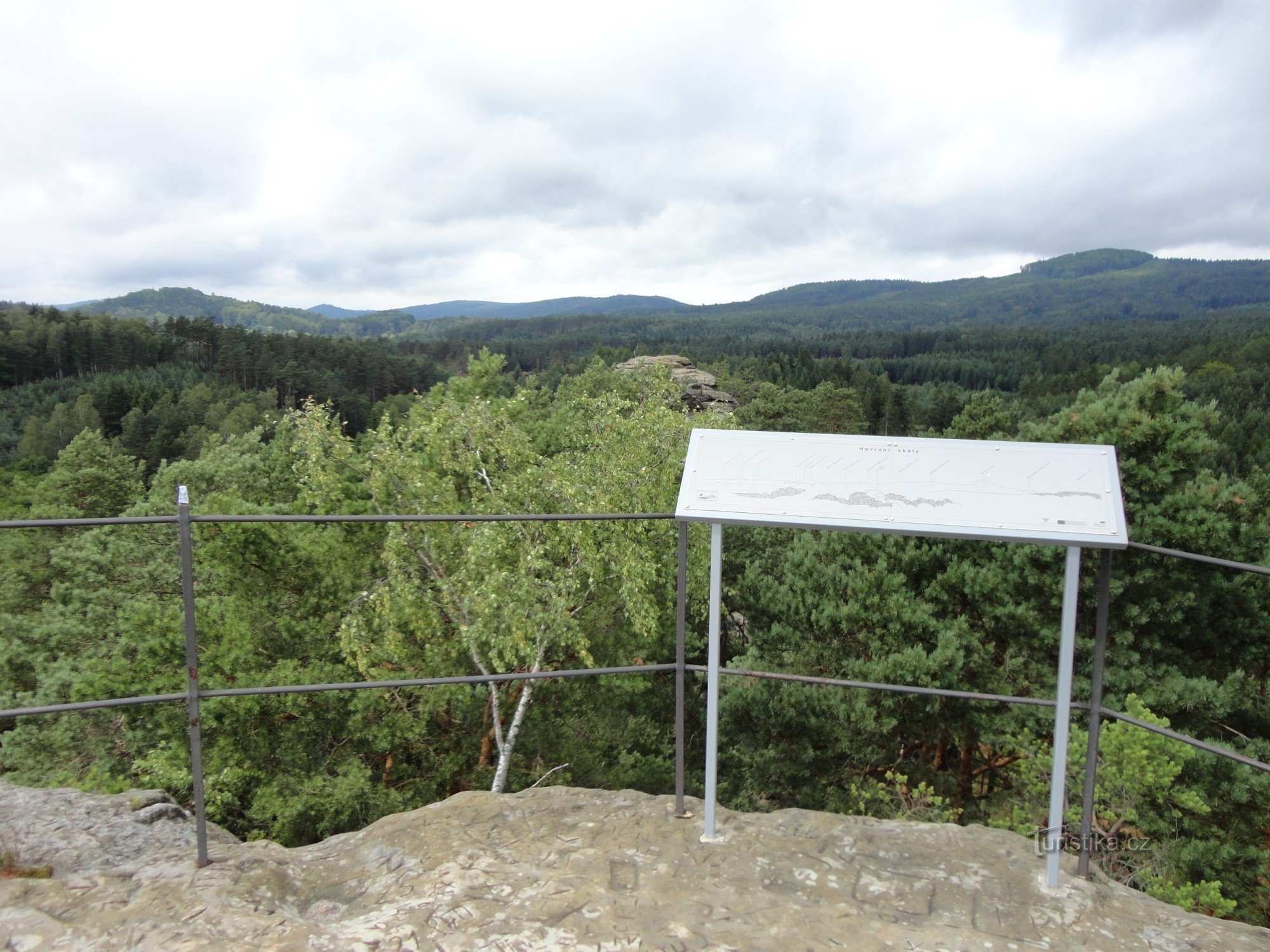 Punto panoramico in cima all'Havraní skal