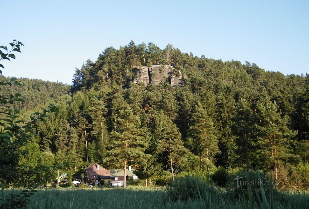 Razgledišče nad Stebrom, še brez razglednega stolpa