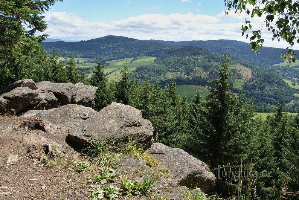 vista sobre Studenské skály