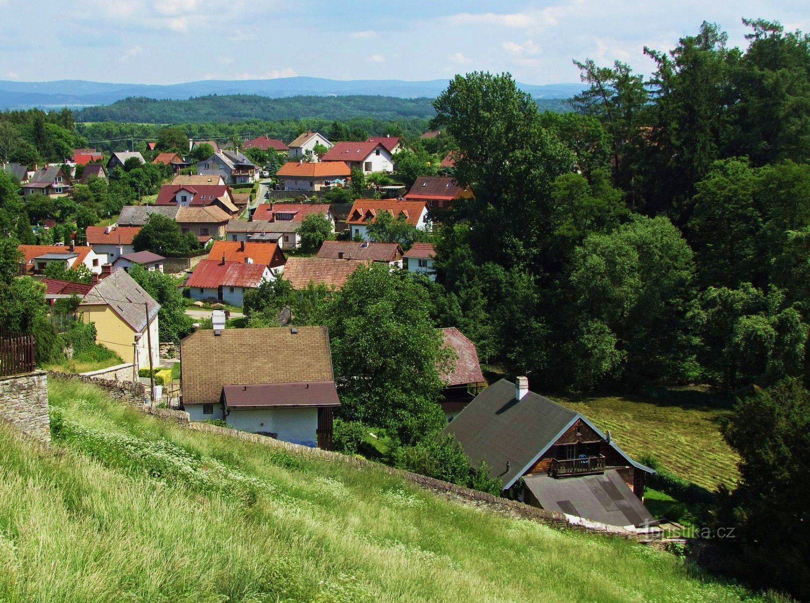 view from the cemetery church