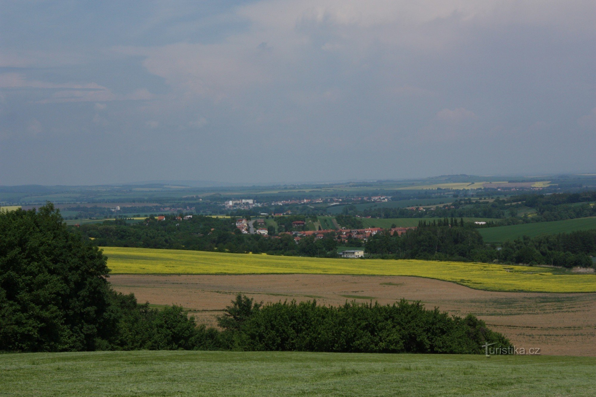 Widok z kościoła Orlovice w kierunku Ivanovice na Hané