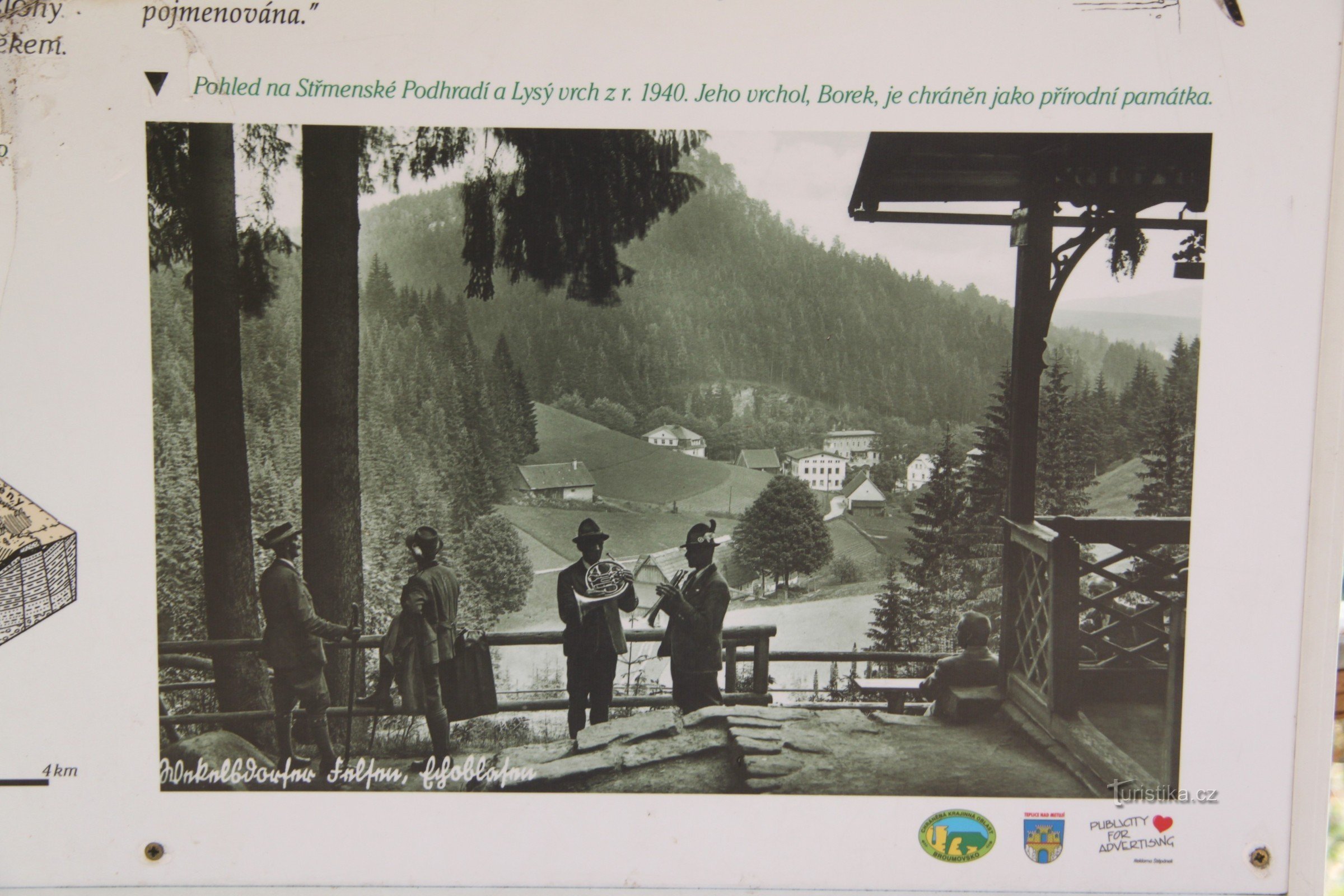 Lookout with a rest area at the Echo of Telická rock