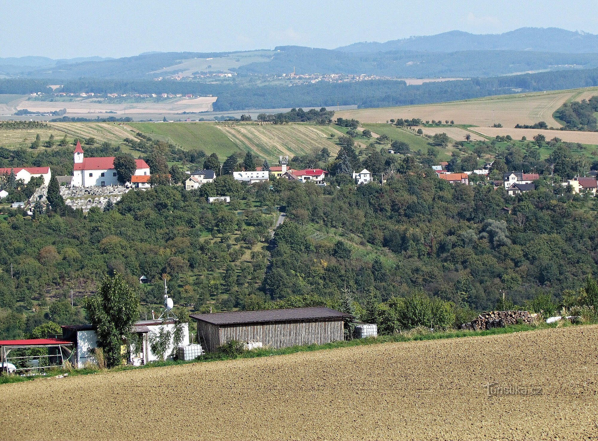 Θέα πάνω από το Halenkovice
