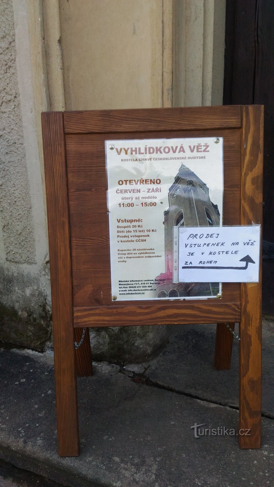 Vidikovac čehoslovačke husitske crkve u Duchcovu.