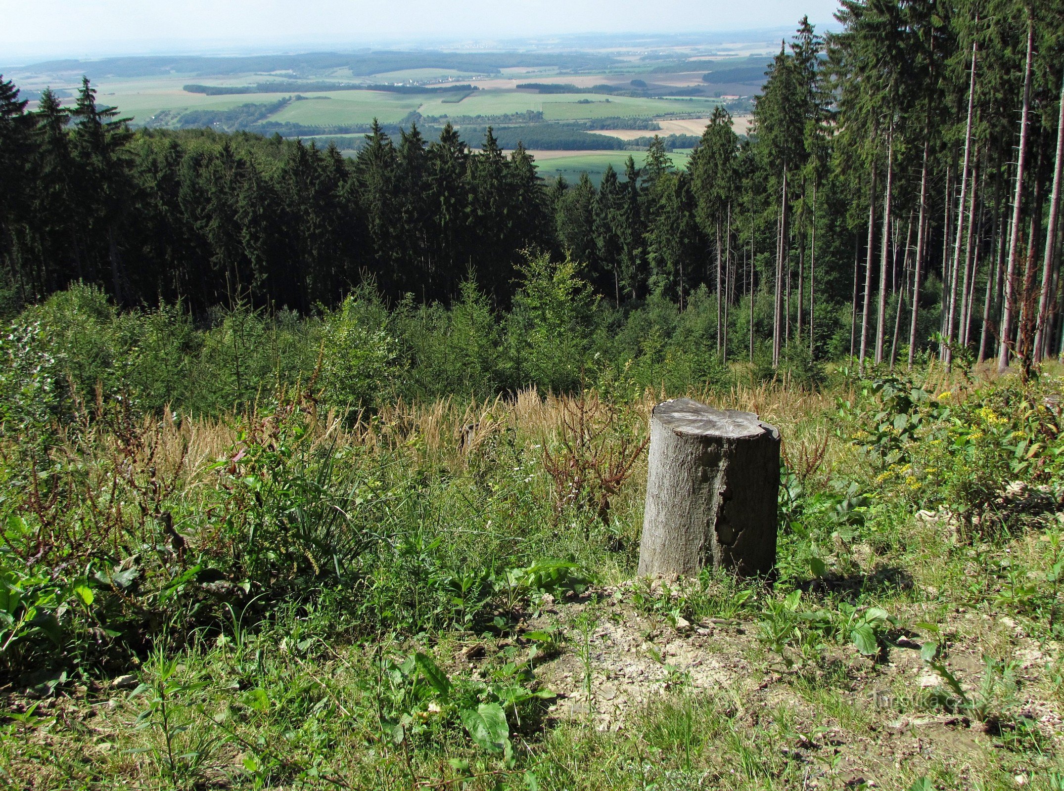 Lookout point under Poschlá hill