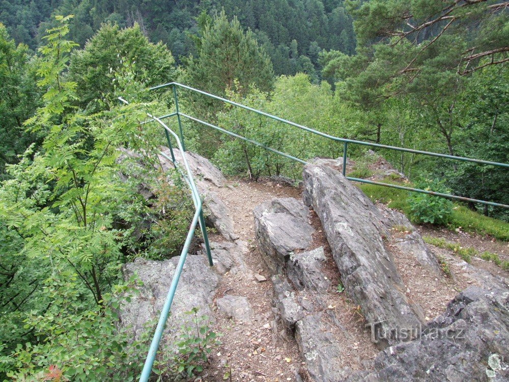 Aussichtspunkte auf dem Kamenické-Wanderweg