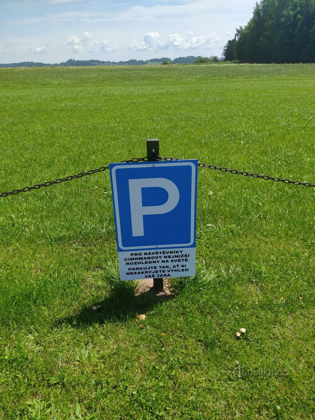 Reserved parking - Lookout tower in Nouzov by Jára Cimrman