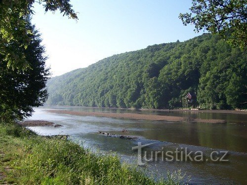 Nous partons le long de la rivière Sázava jusqu'à l'arrêt de train Petrov-Chlomek