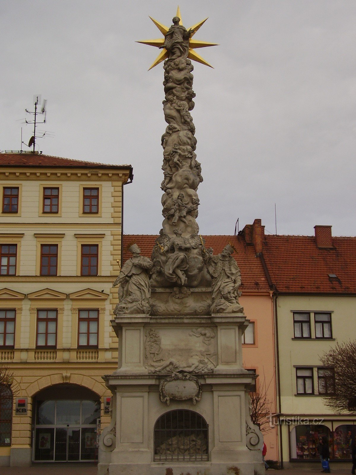 Vyškov - pestpelare på Masaryk-torget