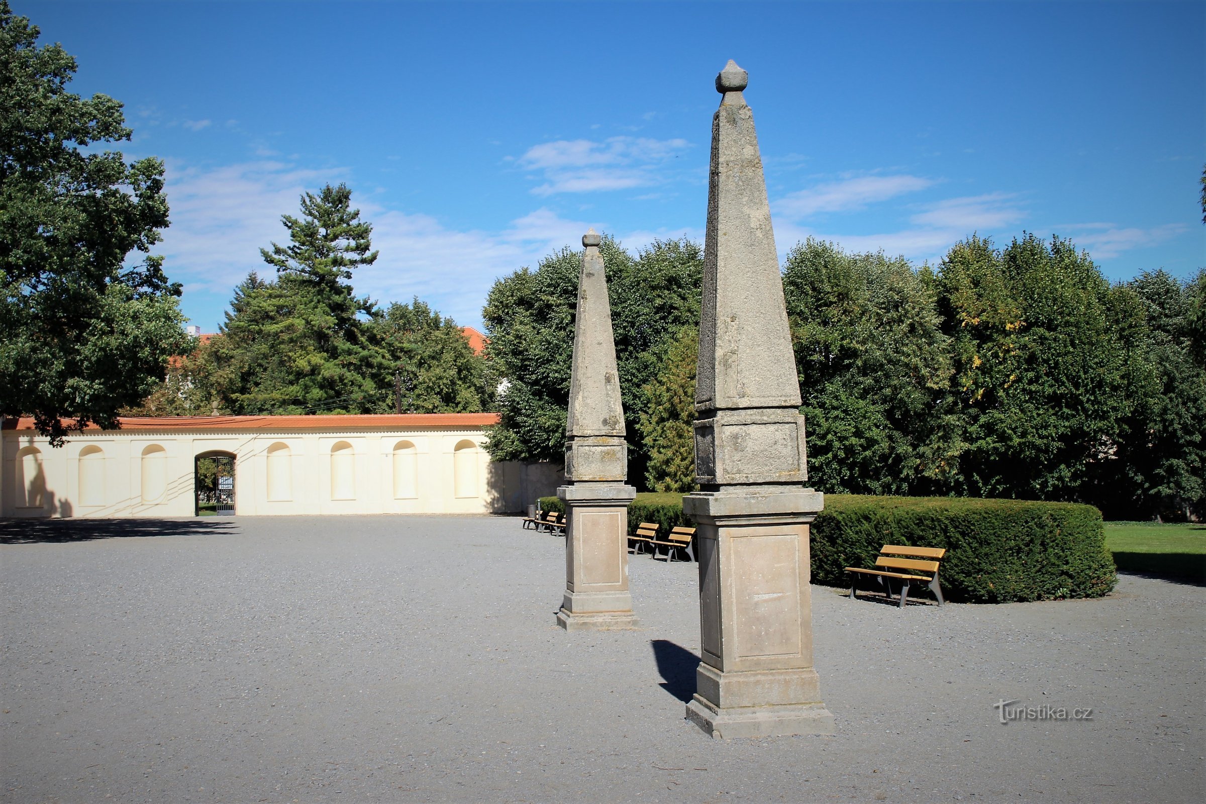 Vyškov - slottsträdgård och loggia