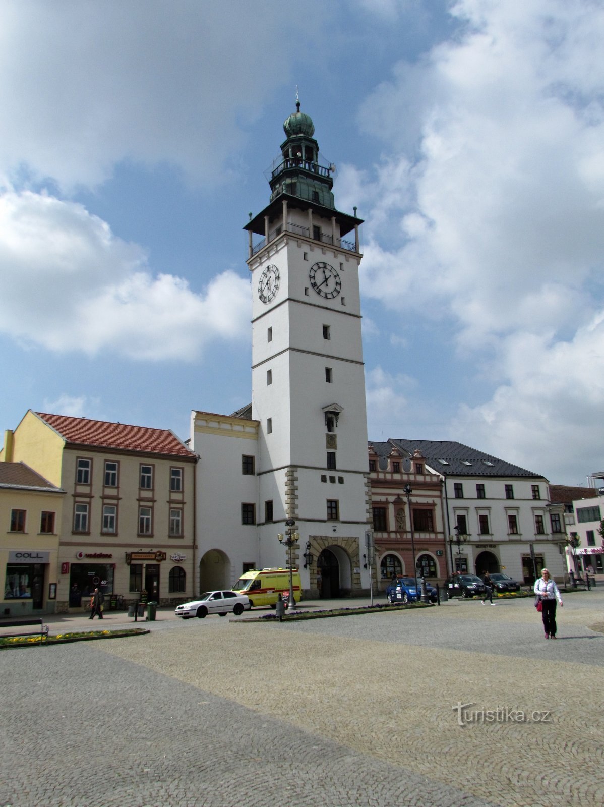 De toren van het stadhuis van Vyškov