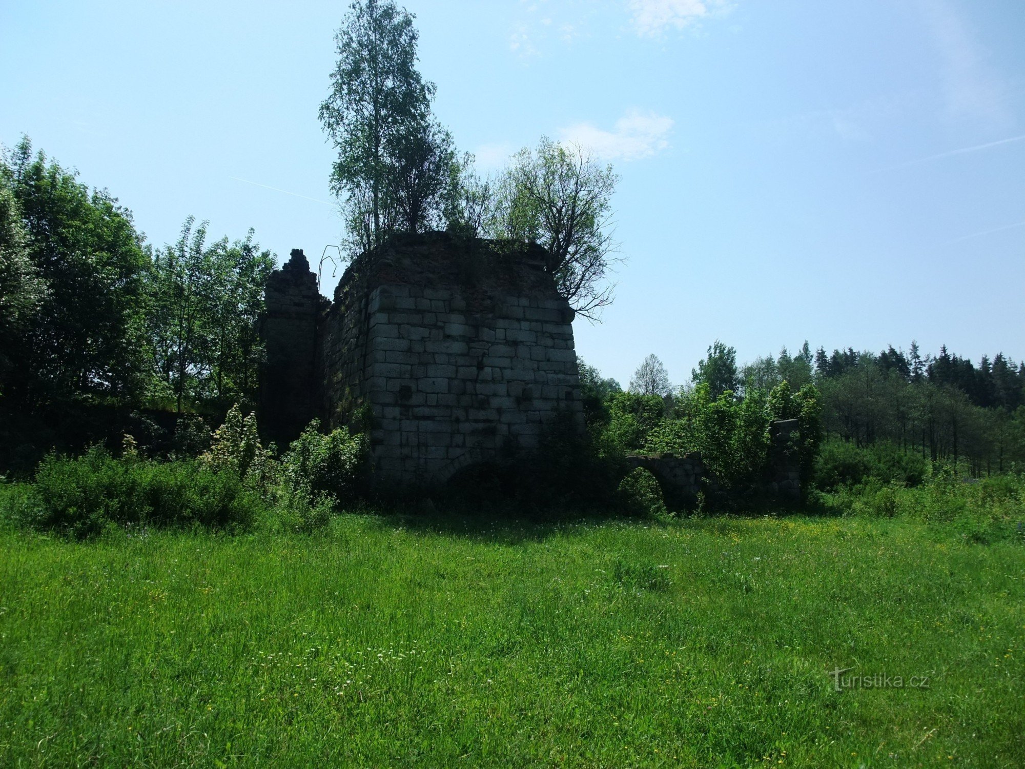 Ein Hochofen aus der Ferne