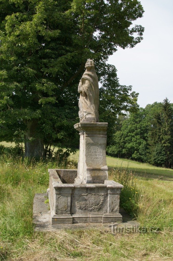 Vysoké Žibřidovice - Christusbeeld op de berg Olivetská