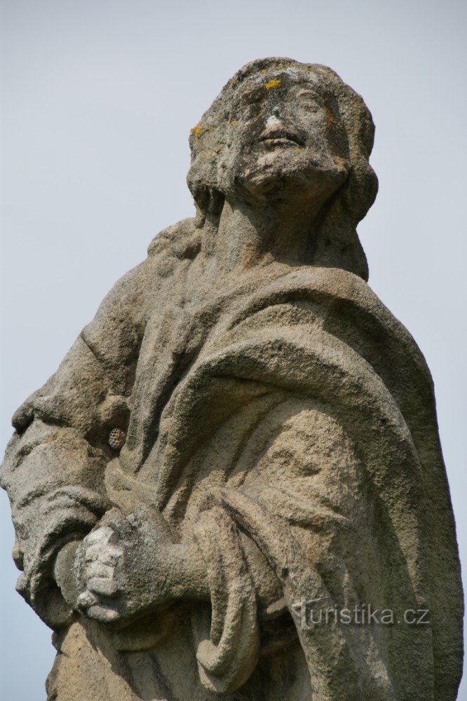 Vysoké Žibřidovice - statue af Kristus på Olivetská-bjerget