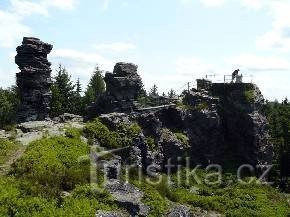 Hög sten nära Kraslice