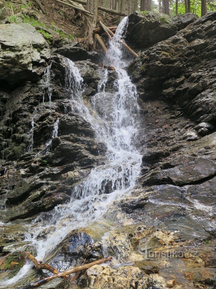 A cachoeira alta foi o principal objetivo do dia