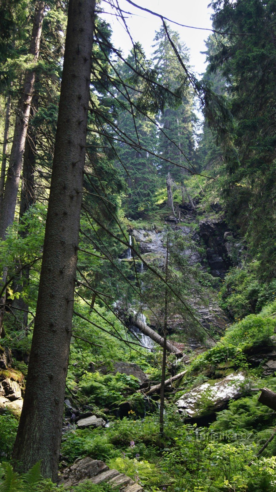 Cascada alta - la cascada más alta de Jeseníky