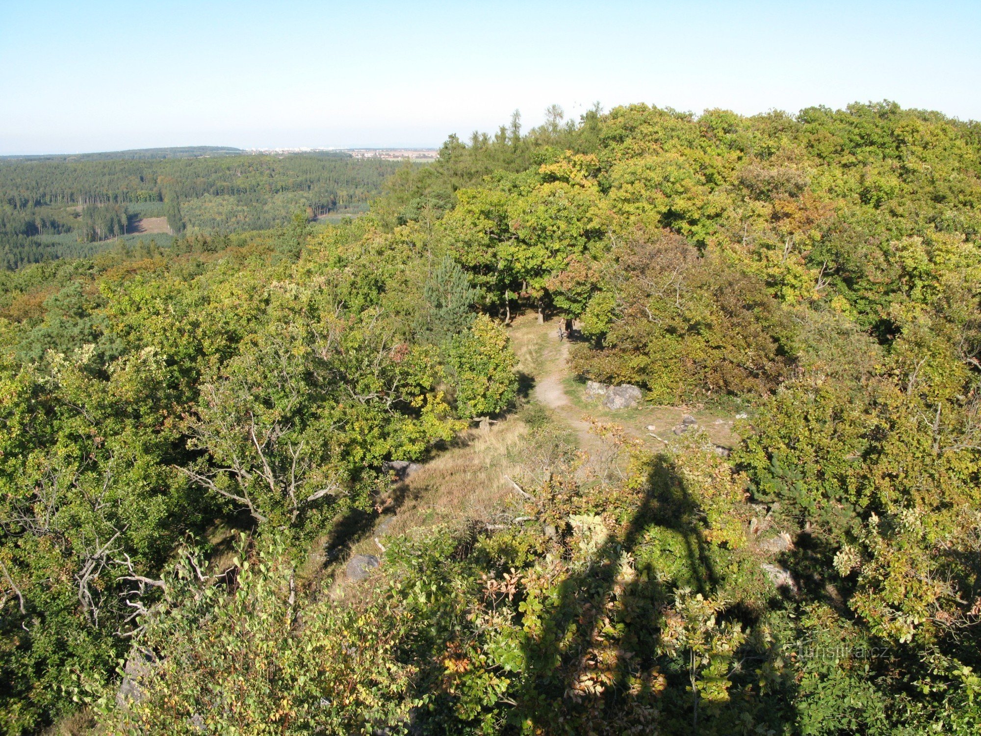 Haute colline, route d'accès à la tour d'observation