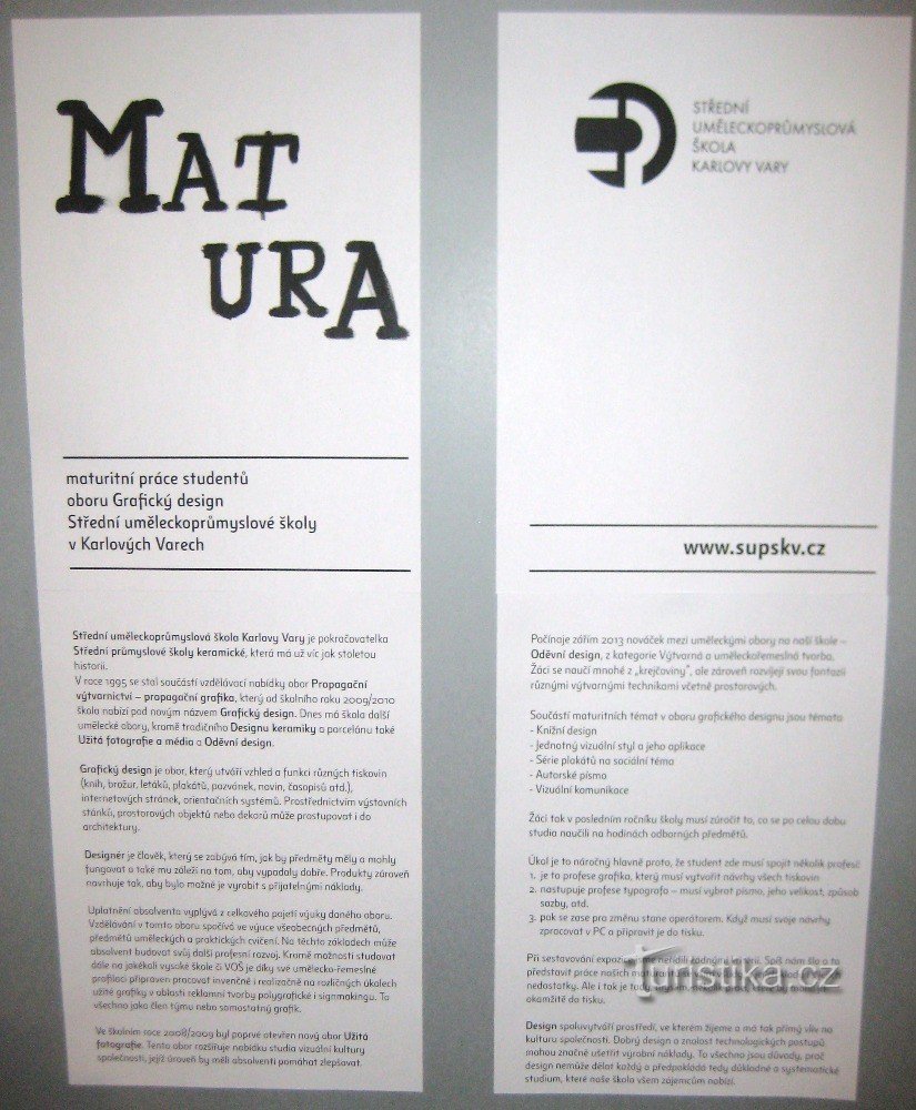 MATURA - SUPŠ Karlovy Vary kiállítás