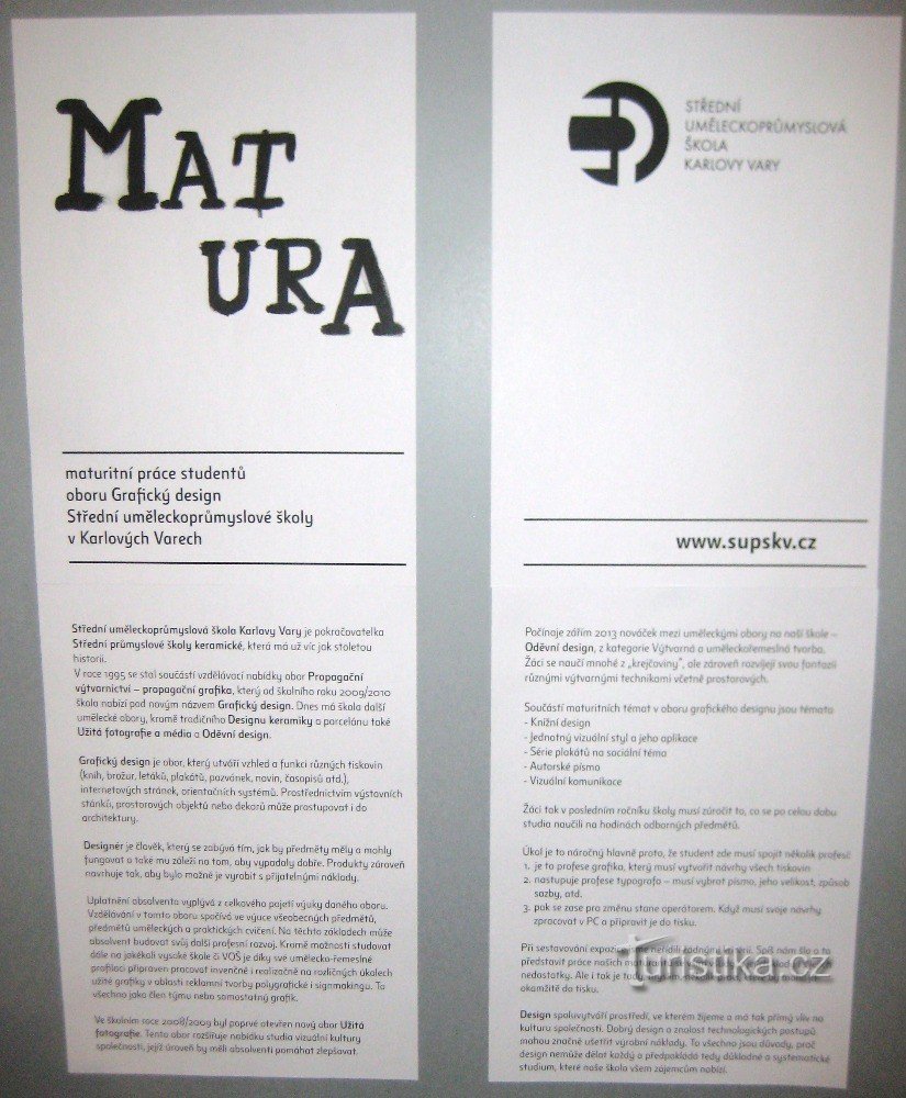 Utställning MATURA - SUPŠ Karlovy Vary