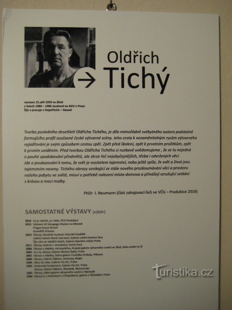 Tentoonstelling door Oldřich Tiché: