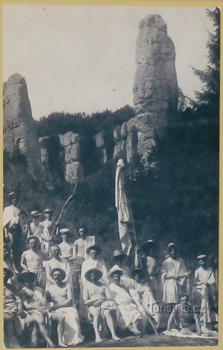 Légfürdők Kapelník alatt - történelmi fotó 1910-ből