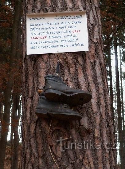 Пам'ять про вбитого: У 1922 р. на цьому місці вбитий і пограбований новий