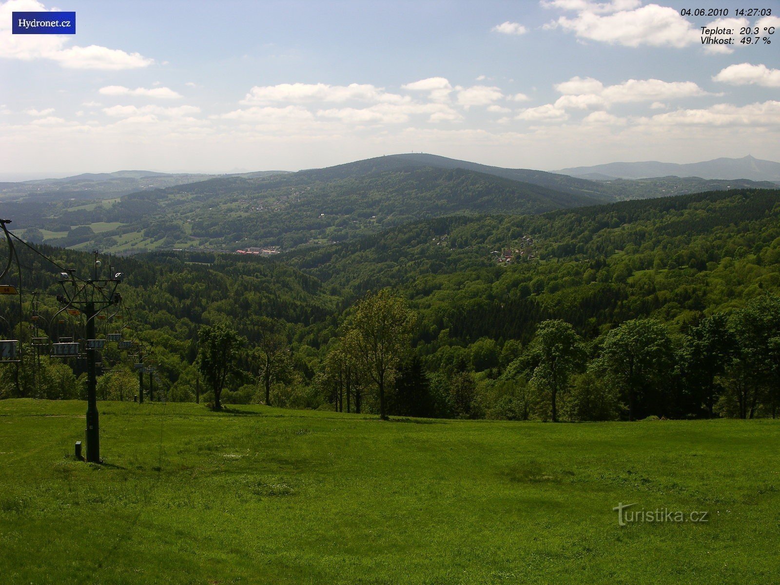 Cámara web - Kořenov - Rejdice (foto tomada de la cámara web del operador http://hy