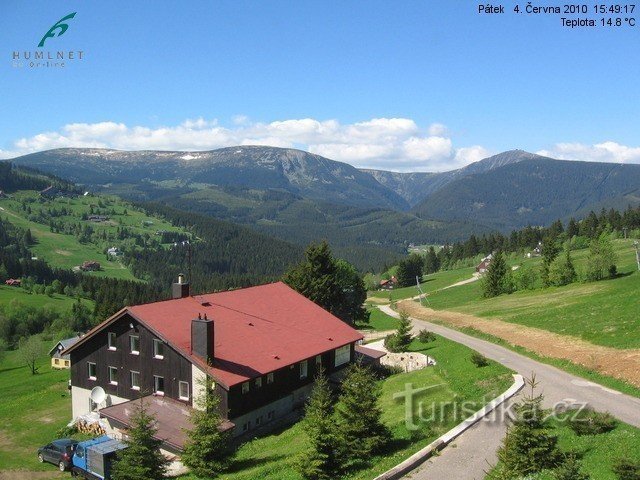 Câmera da web - Pec pod Sněžkou (foto tirada da câmera da web do operador http://kame