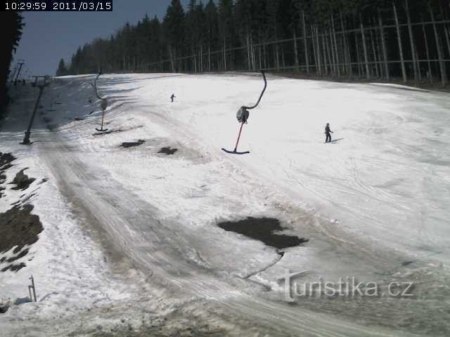 Webcam SKI Center Zdobnice (foto genomen vanaf de webcam van de exploitant http://ww