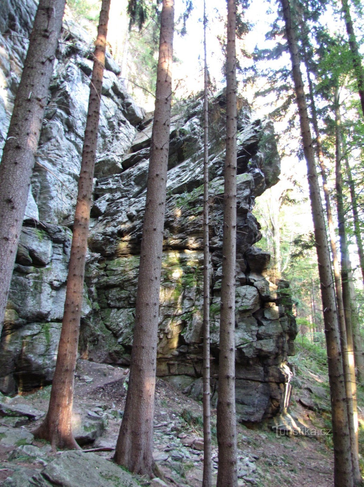 From Bílí Potok to the lookout rock