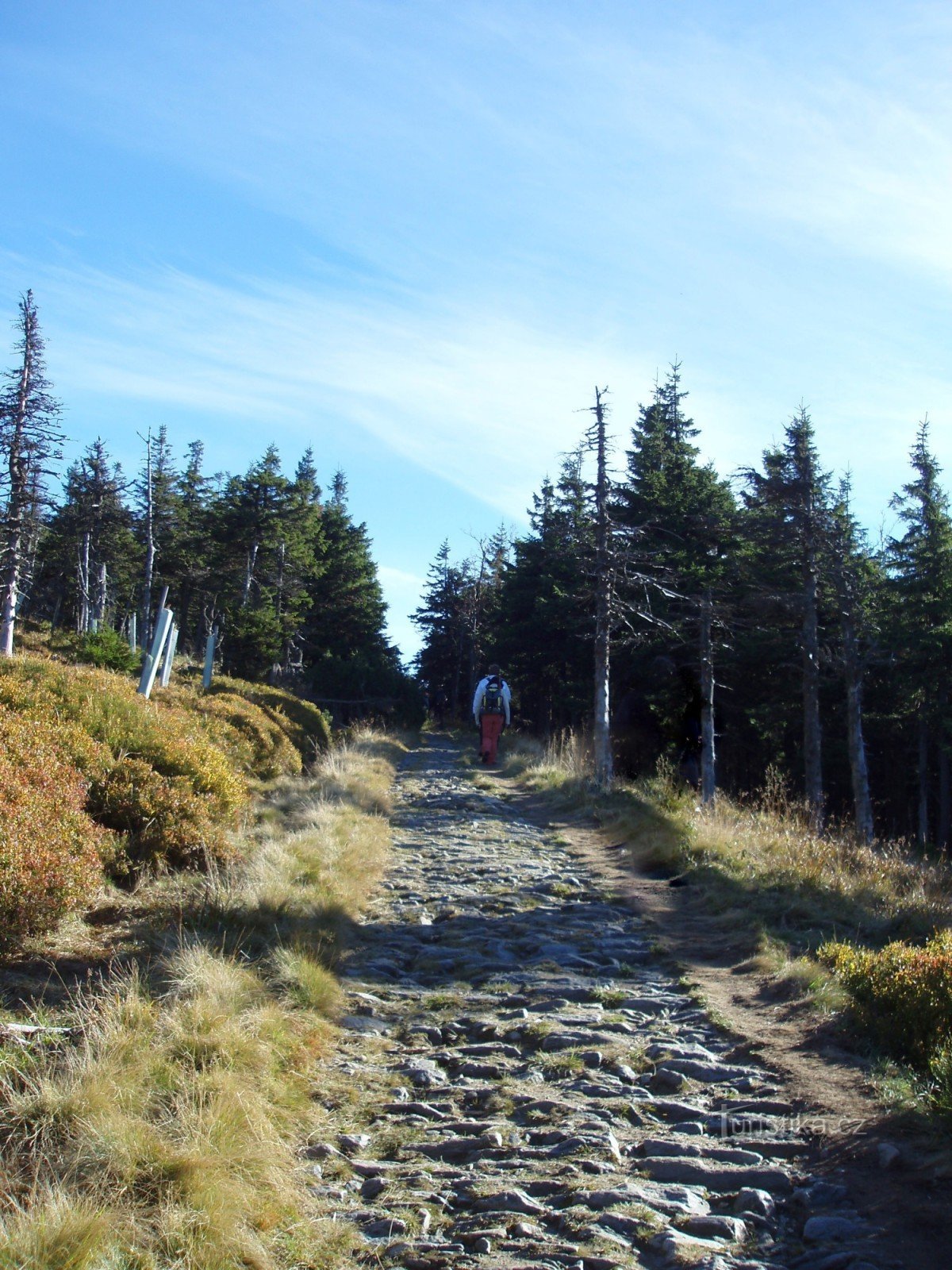 von Čerňava auf die rote Straße nach Šerák