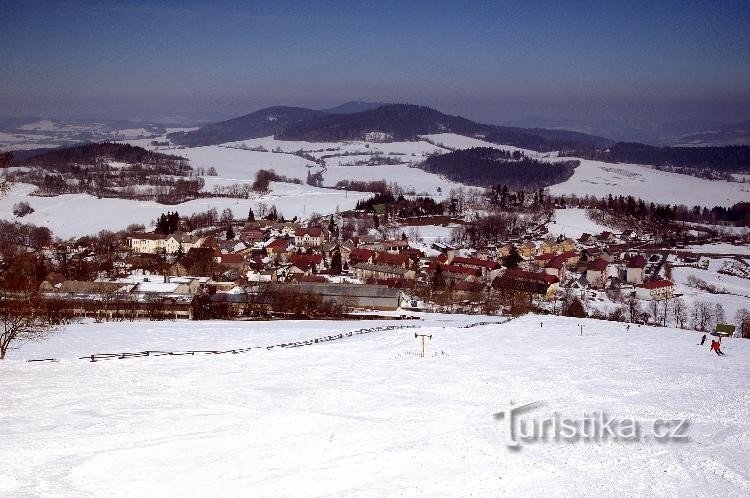 from Hamižné: View from the slope to Hamižné