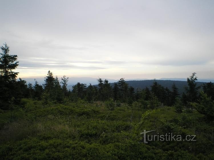 desde Jeřáb: vista de las montañas Jeseníky