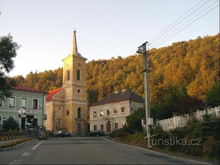 From the south: the village center from the south