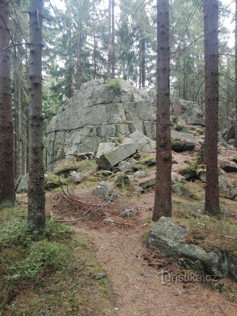 Fra Pernink til Hamrů via Dračí skála og Pajndl udsigtstårnet