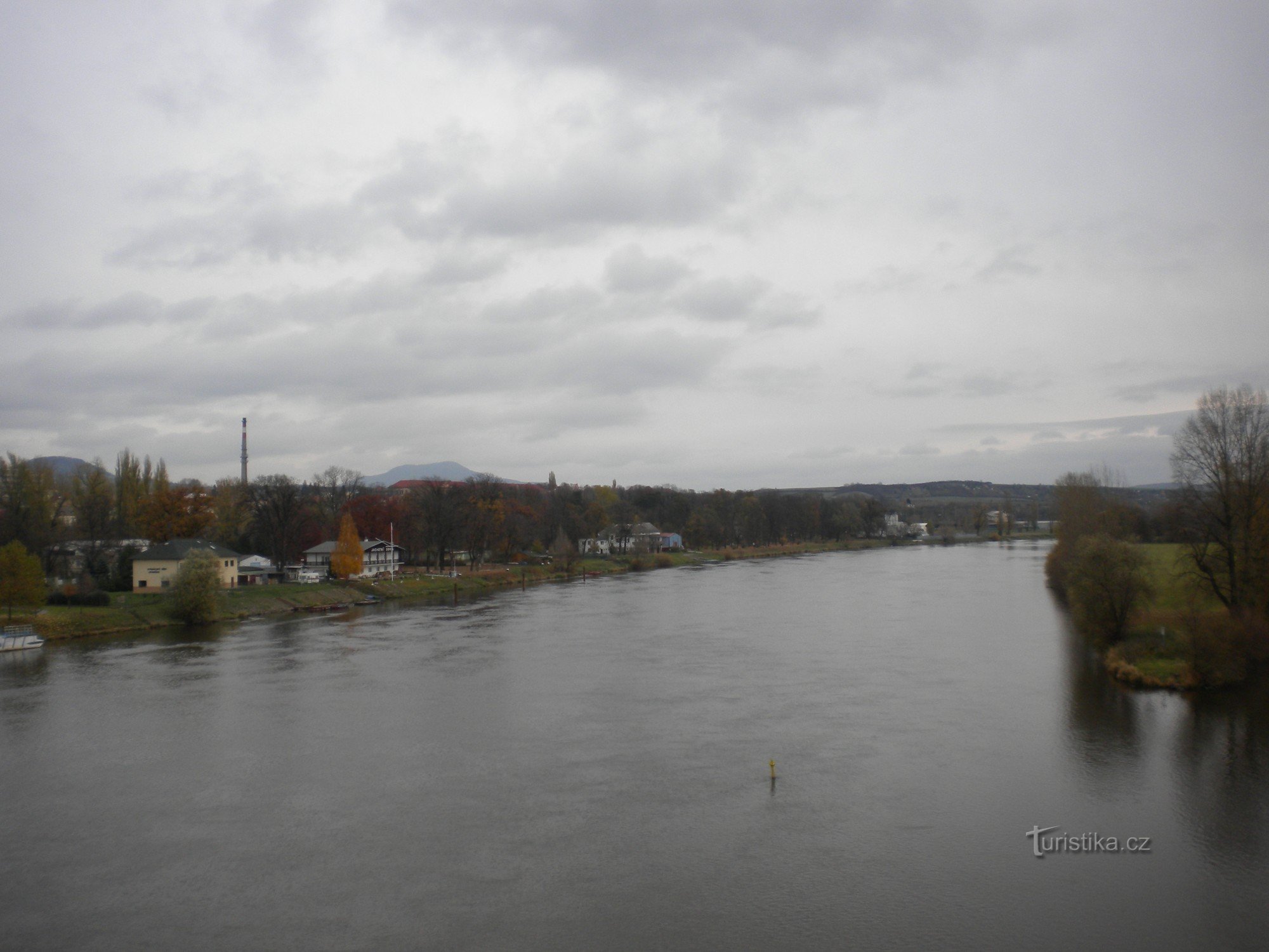 Vanaf dezelfde plaats de rivier de Elbe...