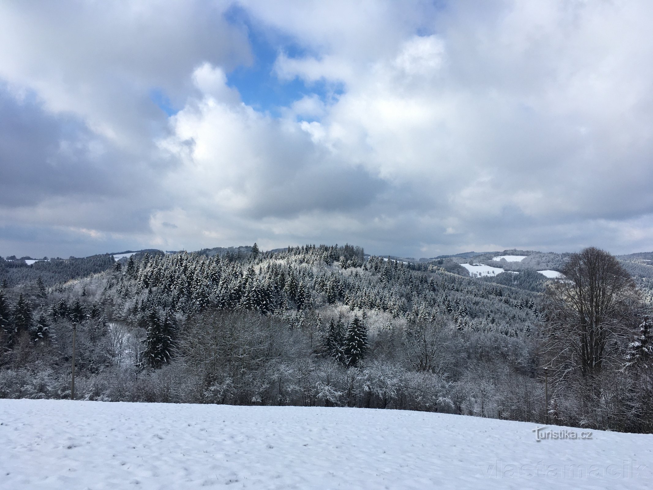 De Valašská Polanka da estrada principal