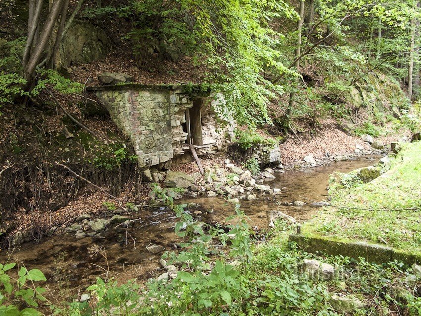 Möglicherweise befand sich hinter Ráčí potok ein Keller