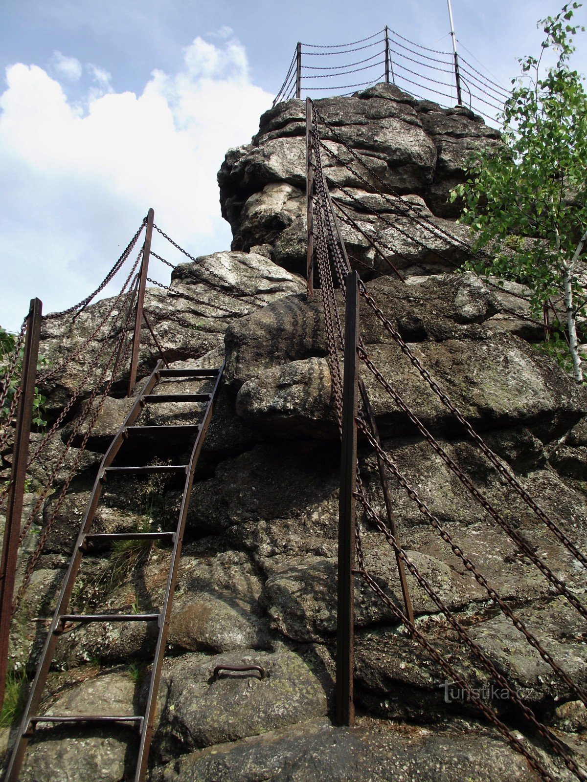 Achter de rotsen, uitkijkposten en stenen (Duivelsstenen, Zlatý chlum en Chlapecké skaly)