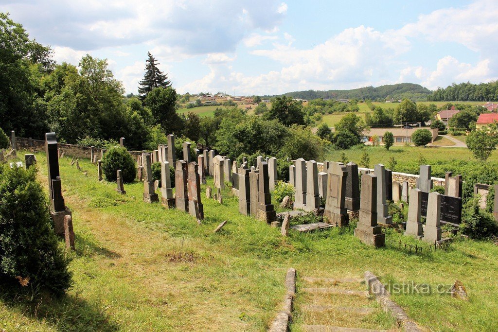 Shot from the lower part of the cemetery