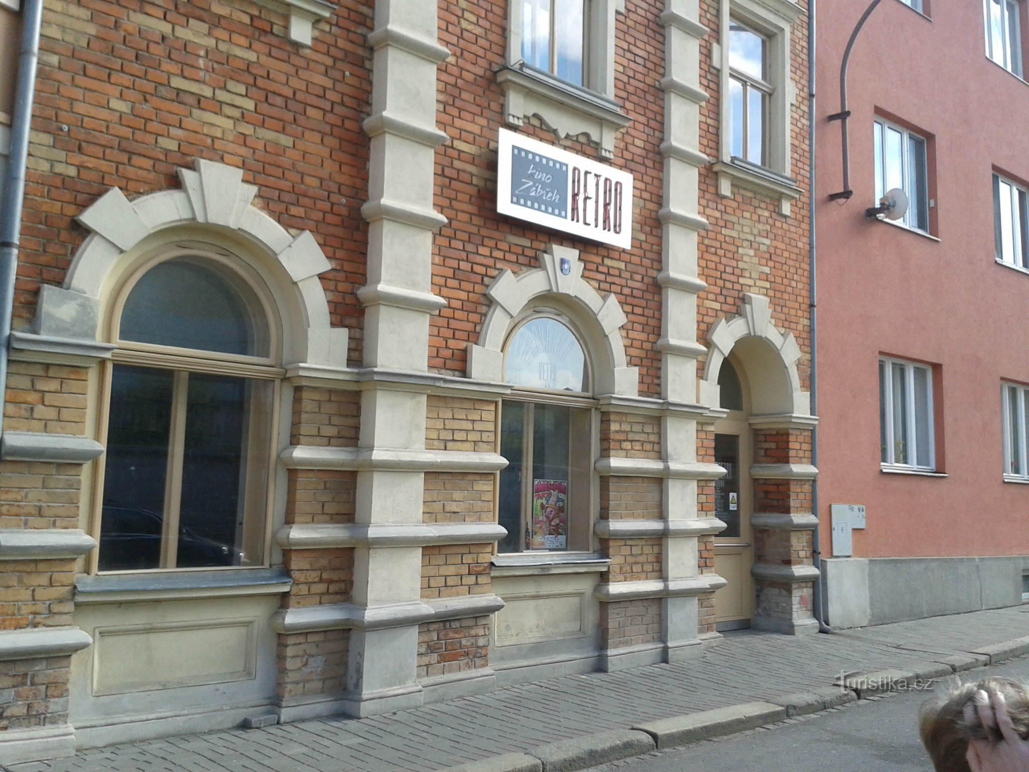 Zábřeh - Retro cinema building with a cafe