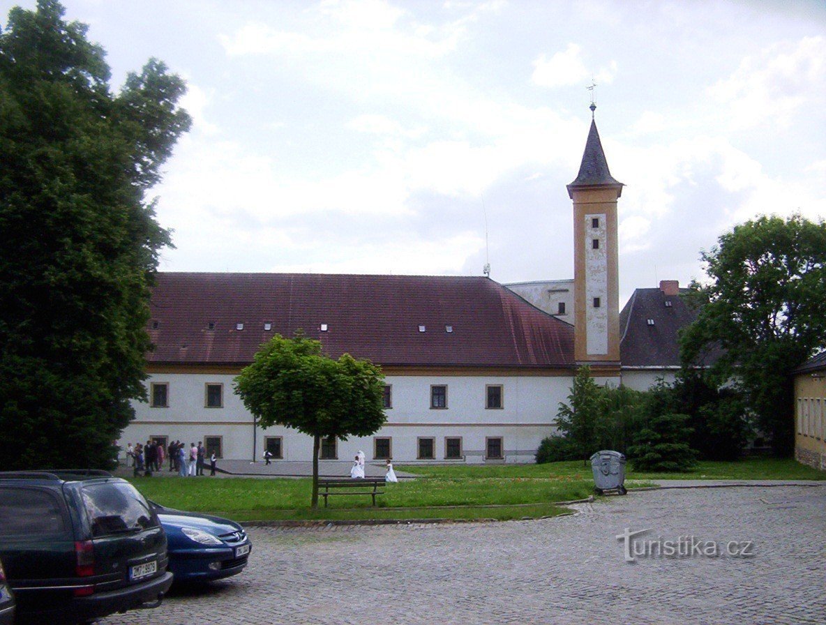 Zamek Zábřeh od placu Masaryka-Foto: Ulrych Mir.