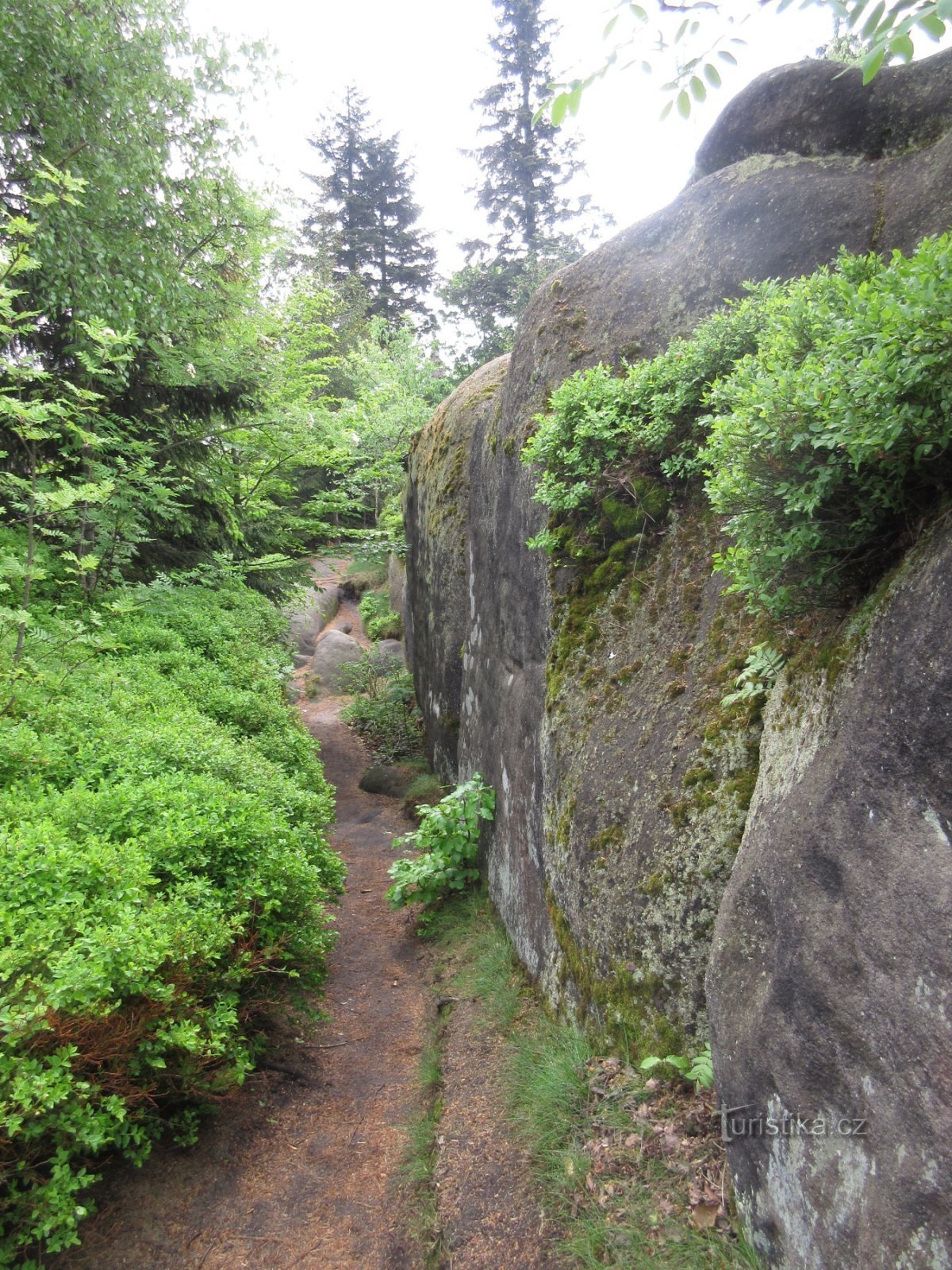 Der Beginn der Reise von der Hütte Hvězda