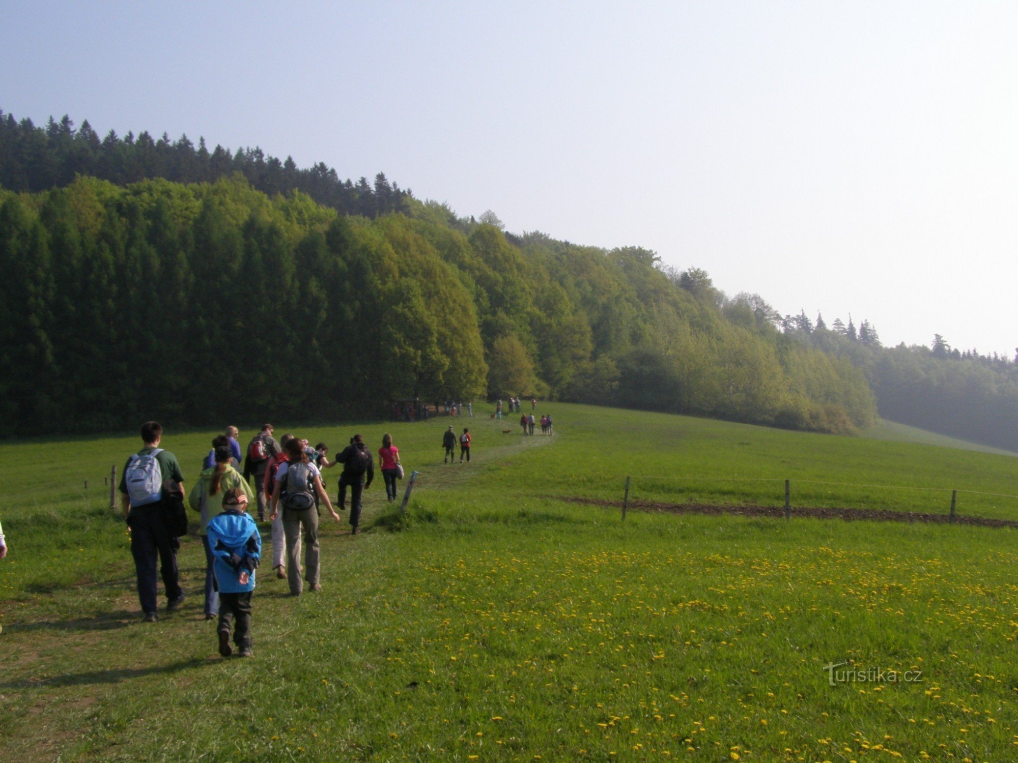 der Beginn der Route in Richtung Hůrka