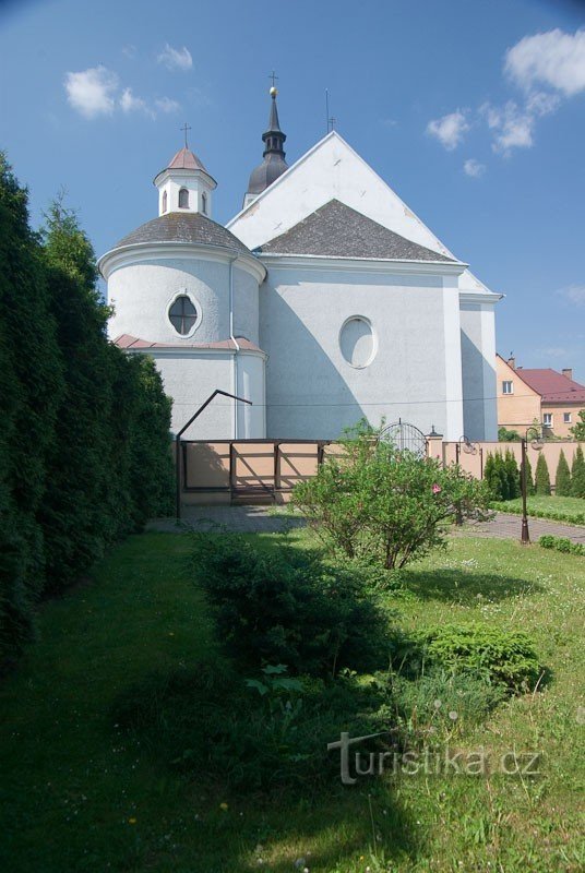 The back of the church