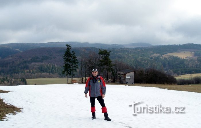 Skalne skały Zahálkovy - wierzchołek stoku Kladky