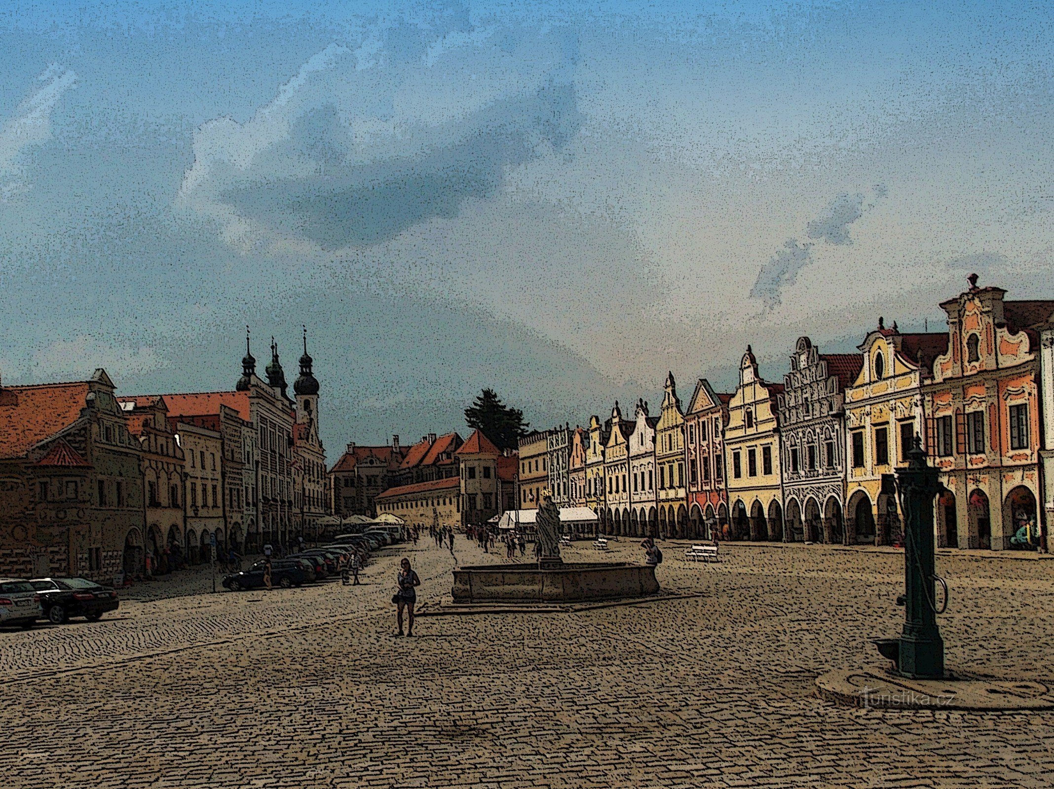 A point of interest on the Telč square