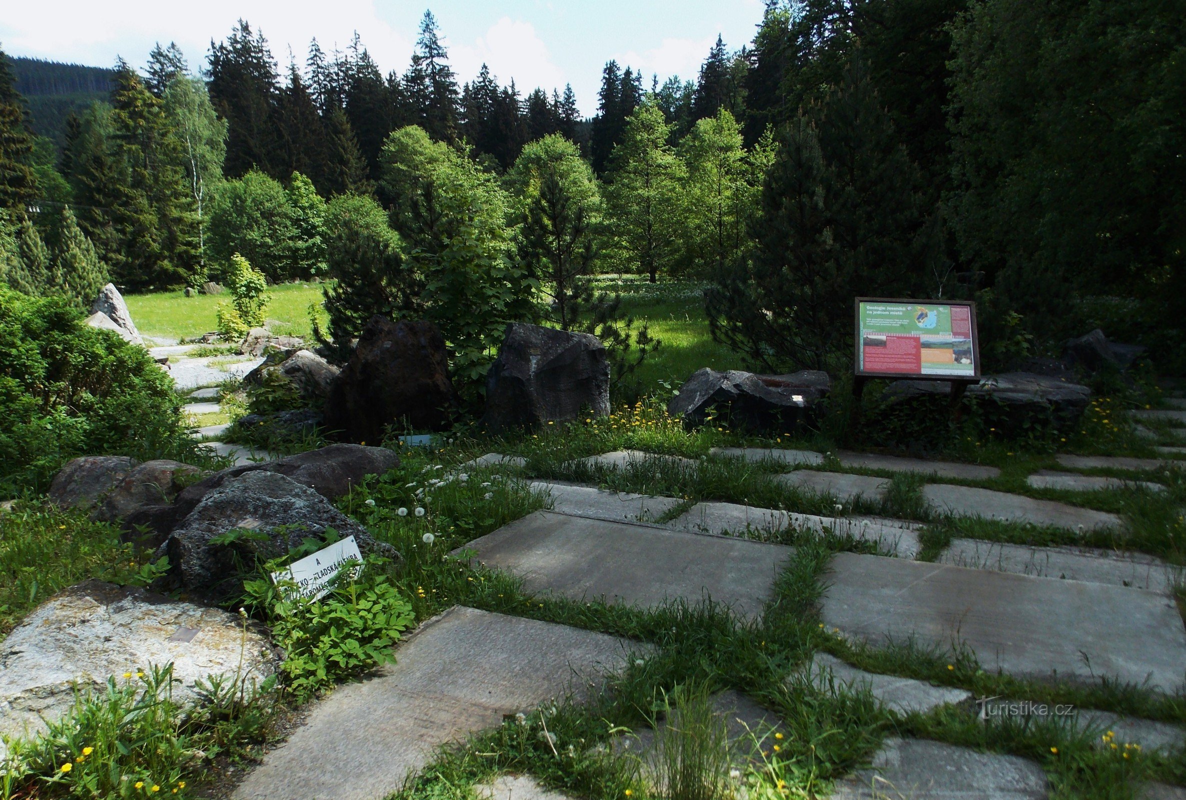 Karlová Studánka の興味深いポイント - 石の地質展示